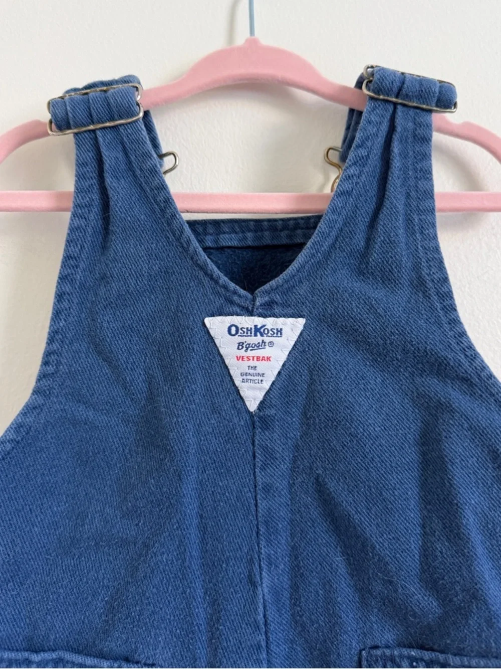 Vintage Oshkosh Plaid Denim Overalls 2T